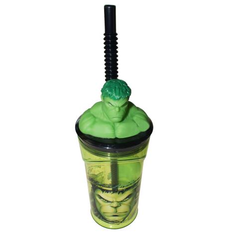 Marvel Incredible Hulk 3D Figurine Tumbler with Straw Extra Image 2
